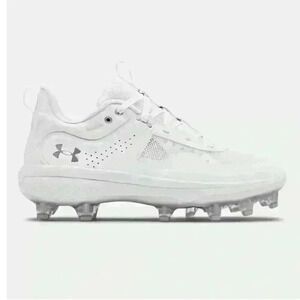 Under Armour Glyde MT TPU White Softball Cleats Women’s Size 10 New